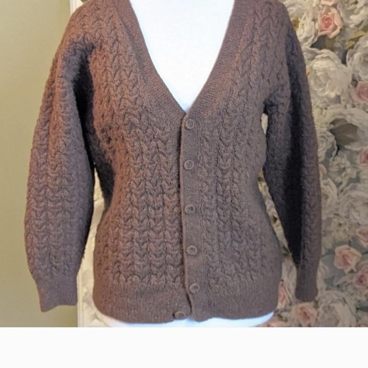 Vintage Fotrama Alpaca Hand Made Cardigan Sweater,... - Depop