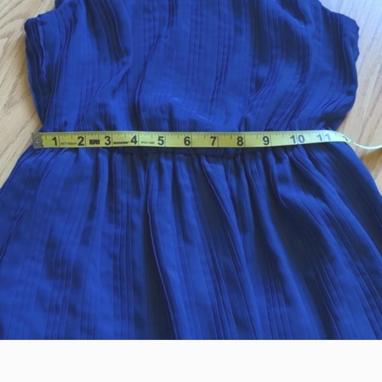 Forever 21 blue pleated dress. Great condition-SZ S - Depop