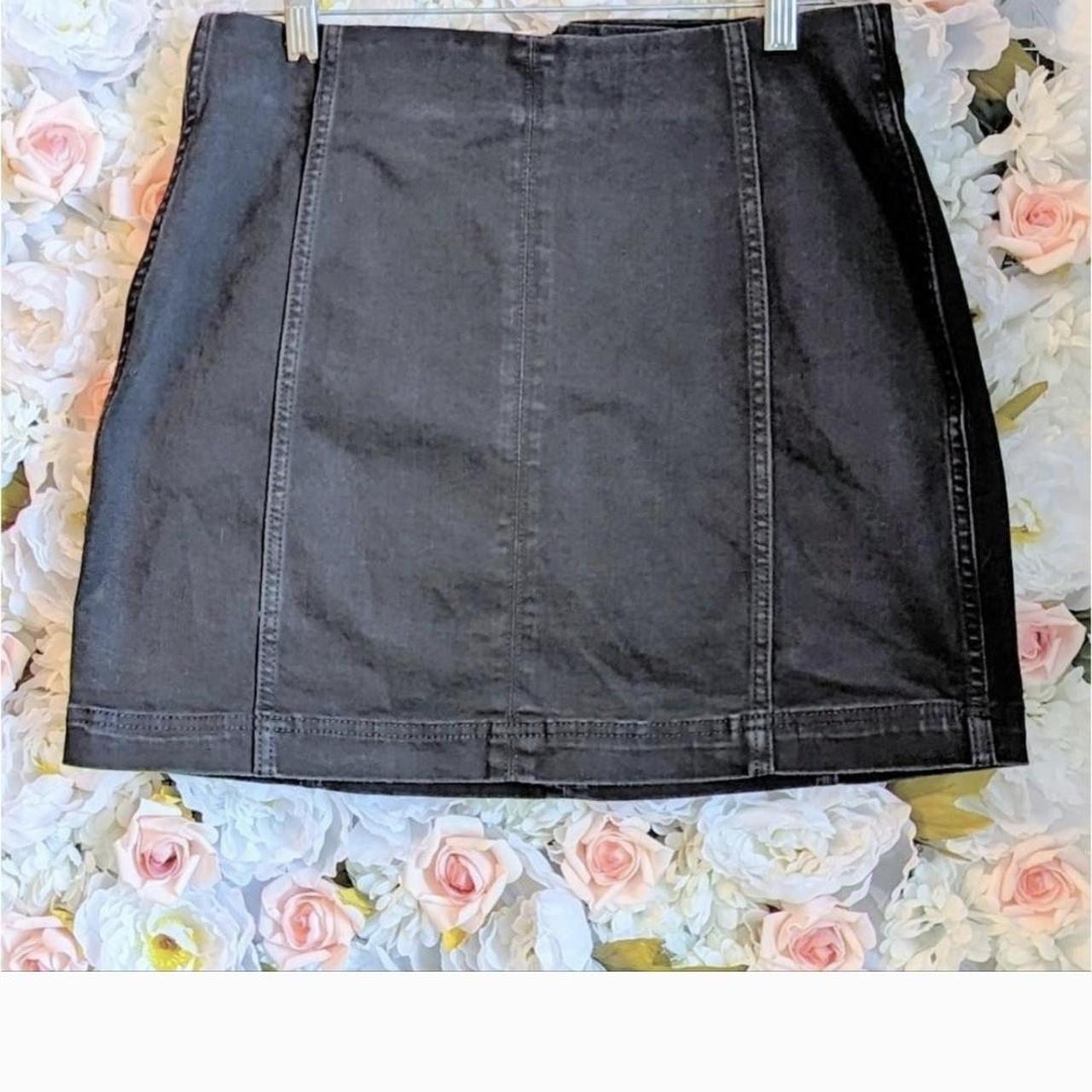 Wild Fable Black Denim Mini Skirt-SZ 10-great... - Depop
