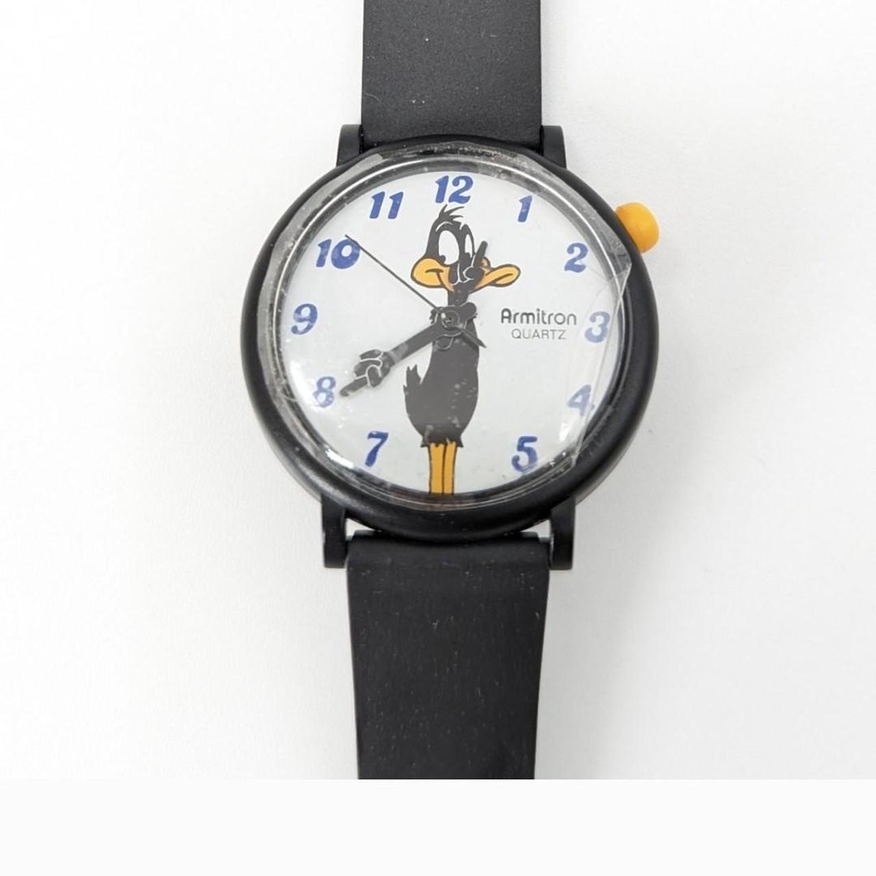 Daffy Duck Vintage Armitron Black Rubber Band Loony Depop