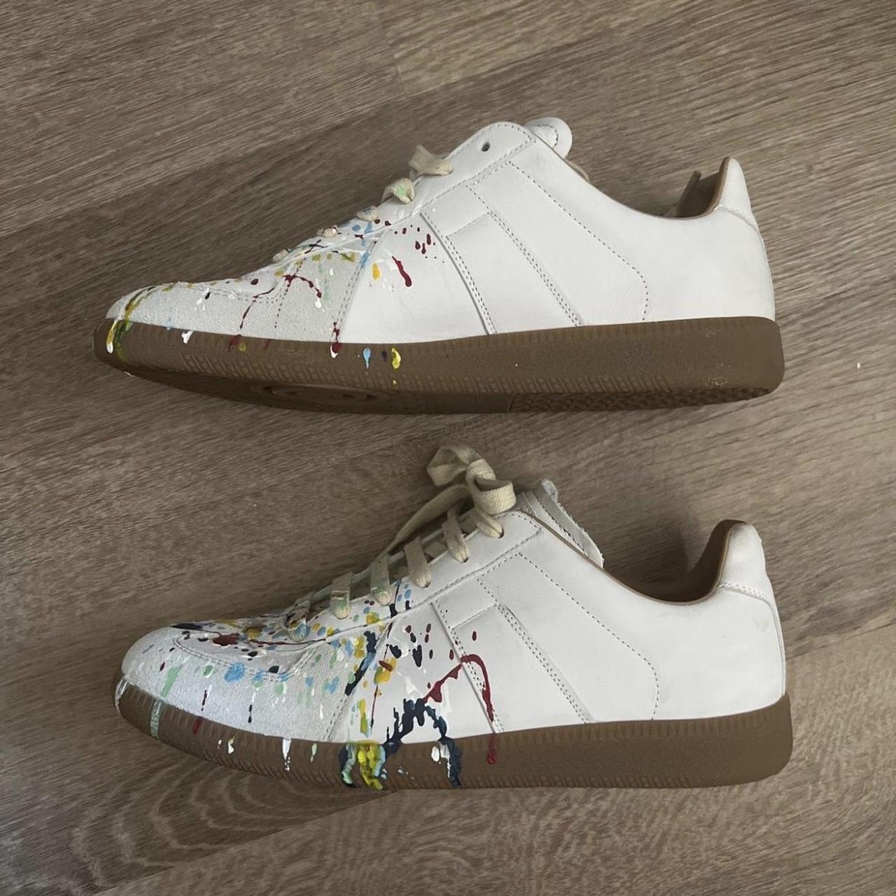 Margiela Gats “Paint Splatter” Worn slightly Open... - Depop