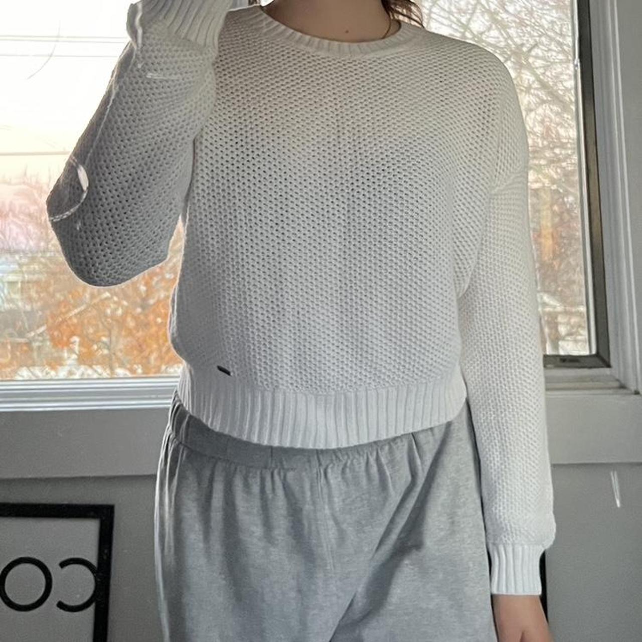 Hollister white sweater