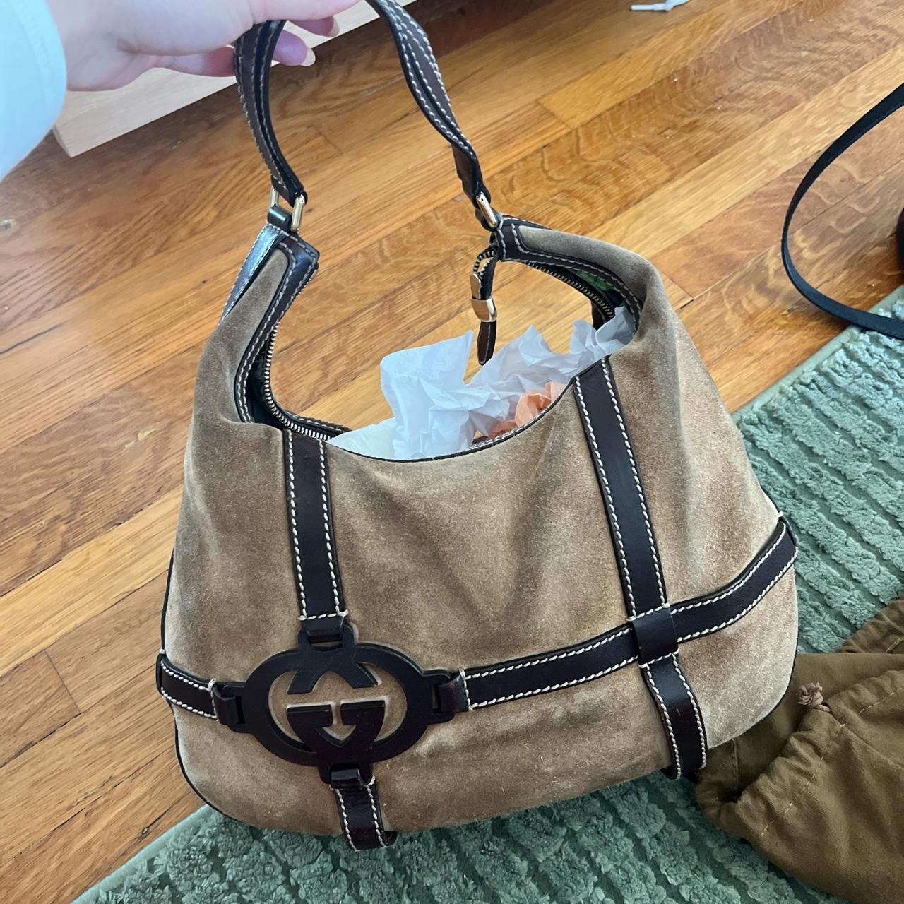 Suede best sale gucci purse