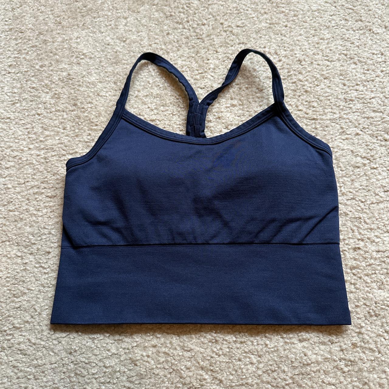 Navy blue 90 degree sports bra! Size XS. Worn a few... - Depop