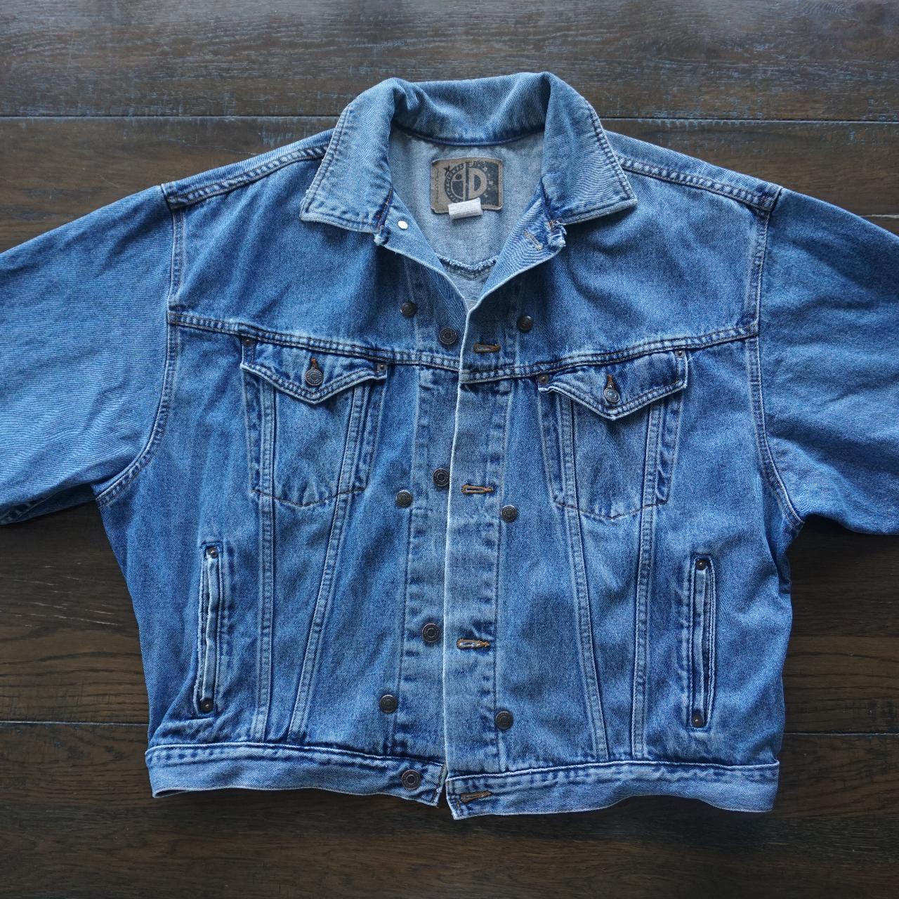 Denim jacket | Box fit Size XL Island West Fishing... - Depop