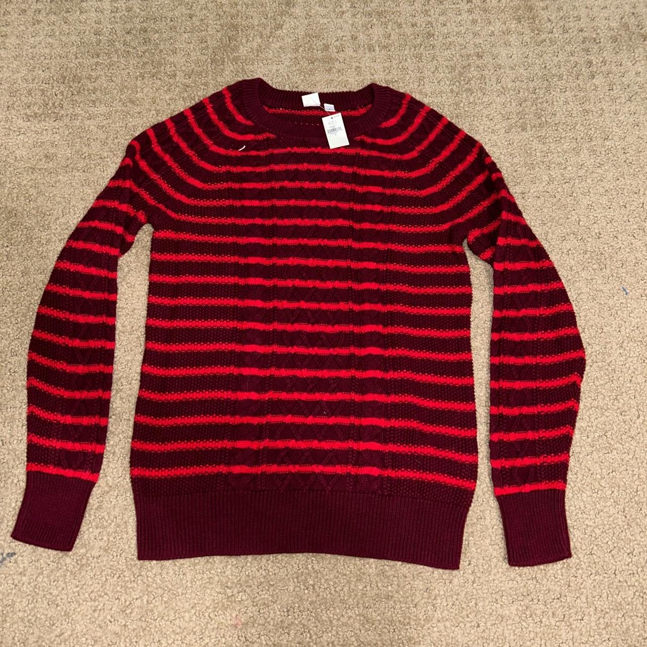 Striped GAP Red Sweater BRAND NEW Size S not worn,... - Depop
