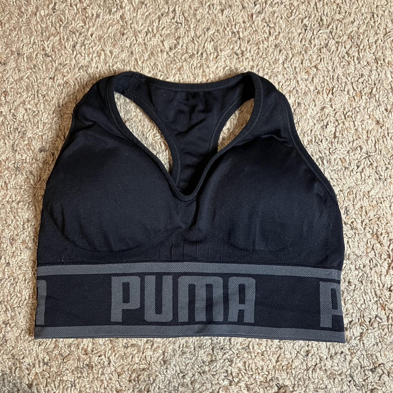 Puma sports bra. Size medium, I wear it as a size... Depop