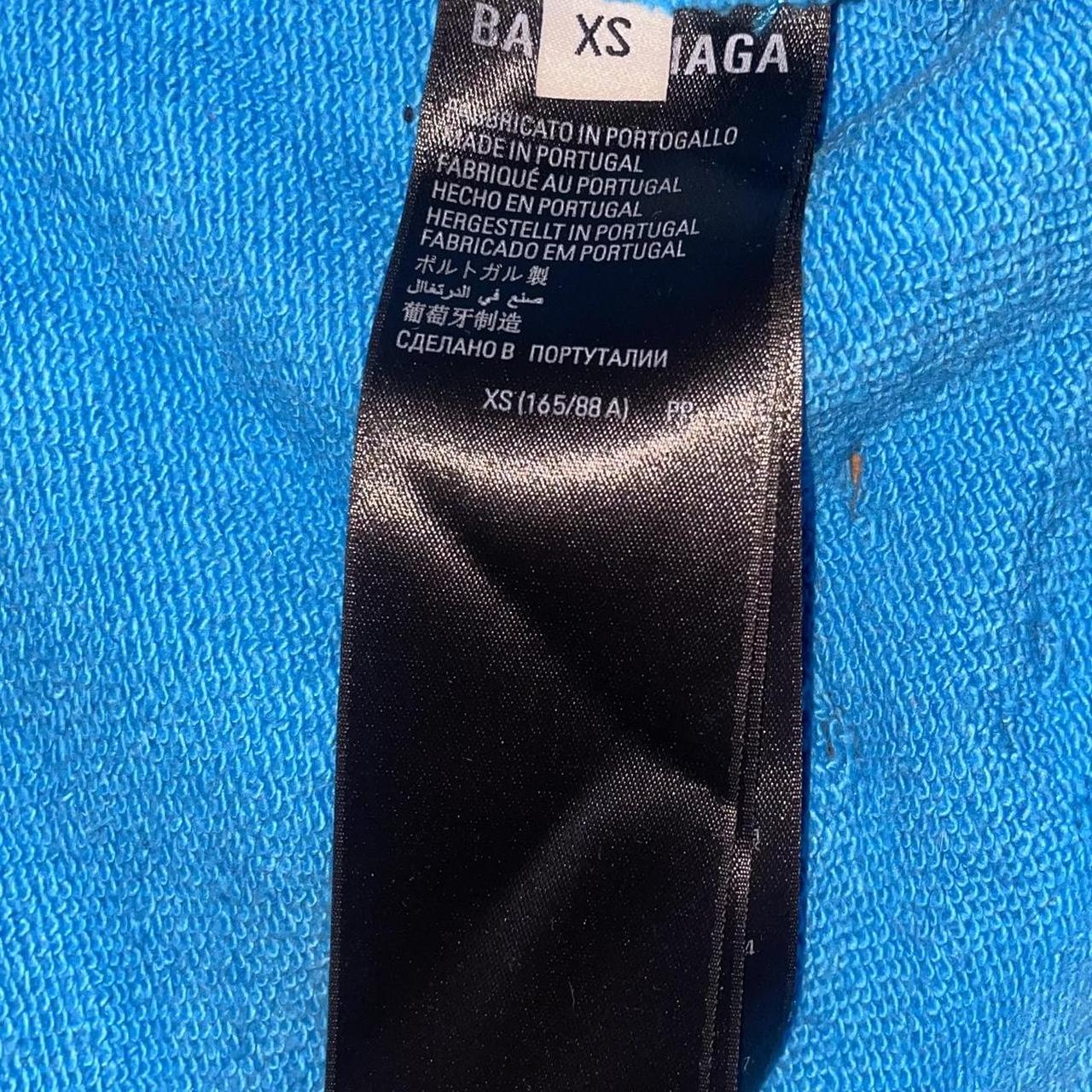 Balenciaga blue skater hoodie Size XS Condition... - Depop