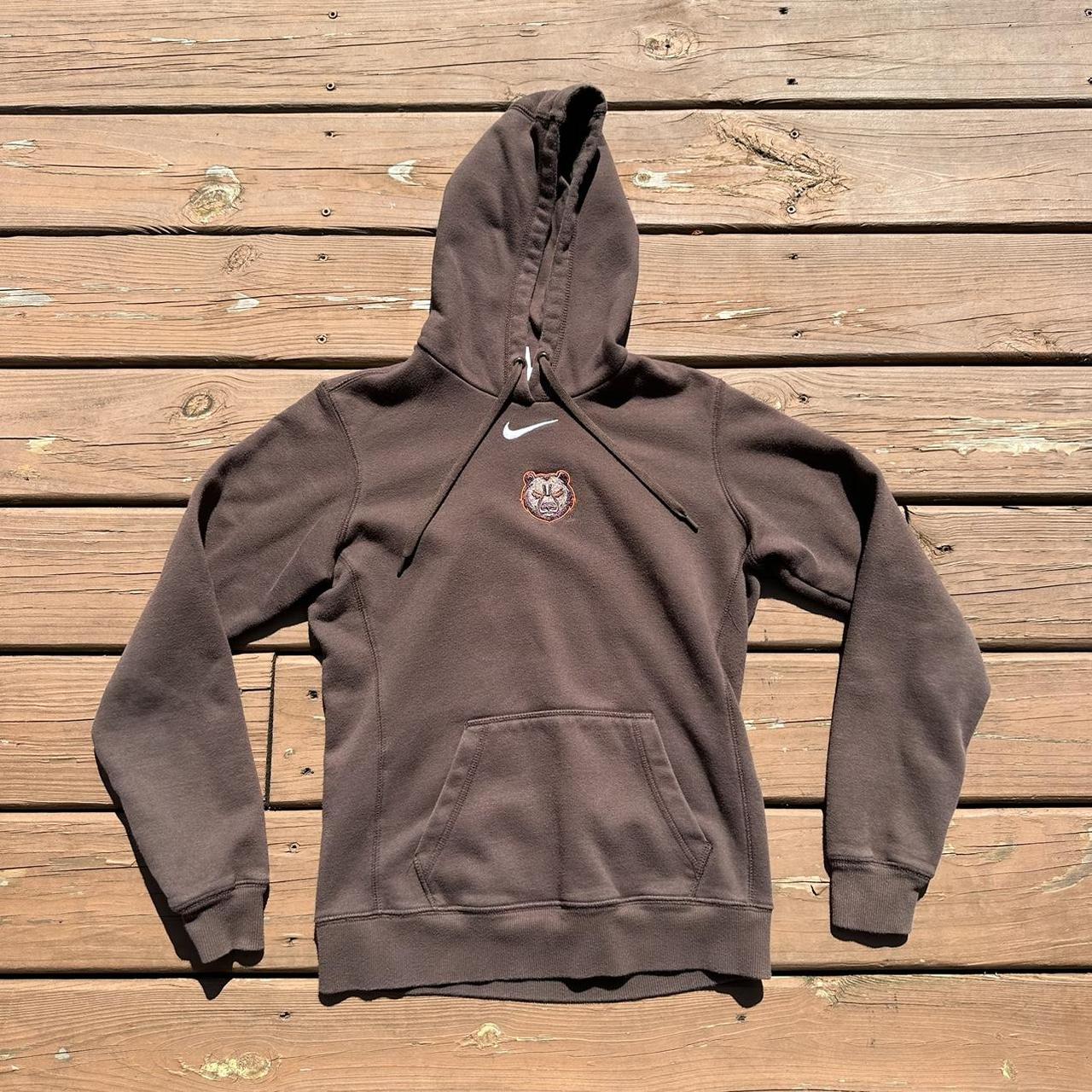 nike big check hoodie