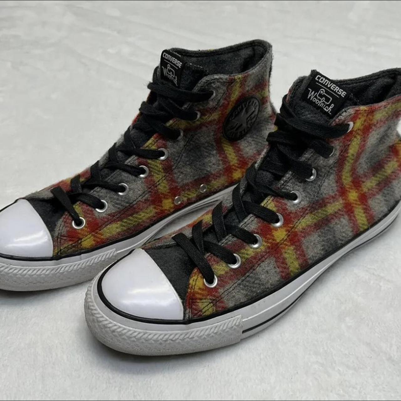 Converse Chuck Taylor Woolrich Plaid High Top... - Depop