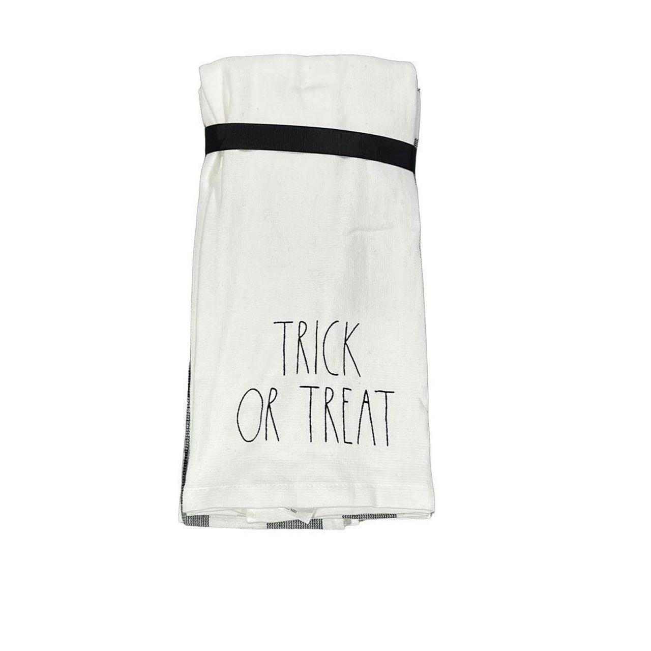 Rae Dunn Kitchen Towels Set Of 3 Trick Or Treat Happy Halloween and  Checkerboard