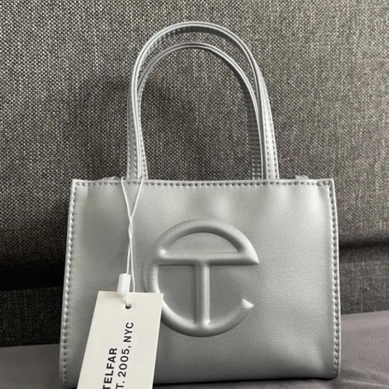 Small silver TELFAR bag brand new and it’s... - Depop