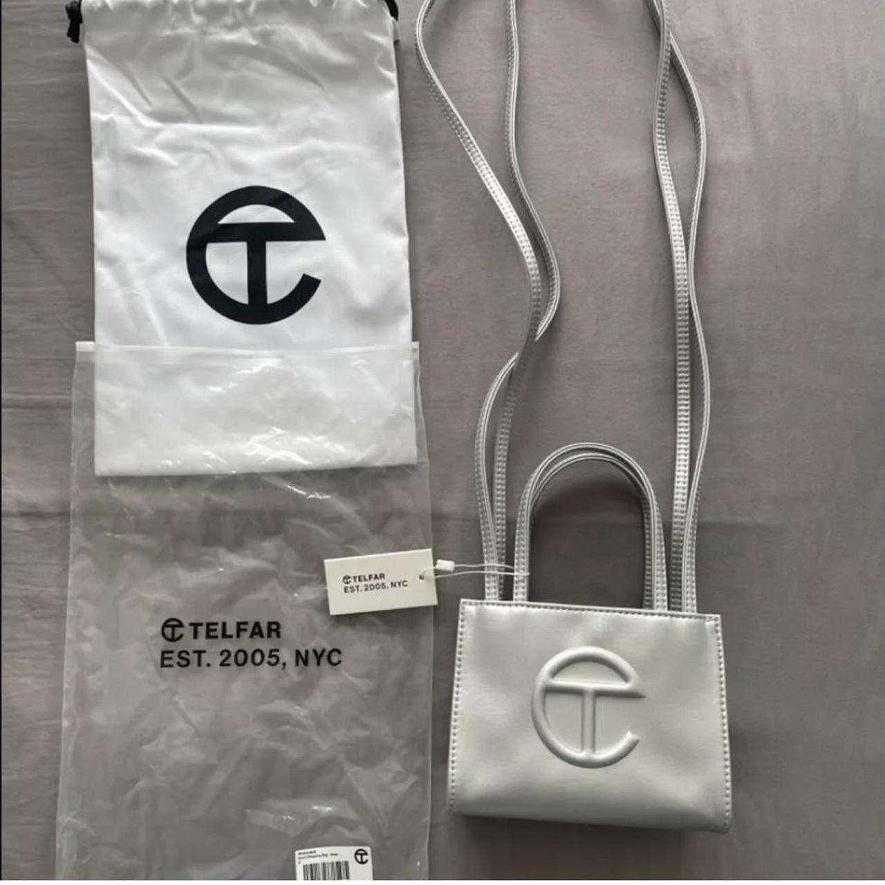 Small silver TELFAR bag brand new and it’s... Depop