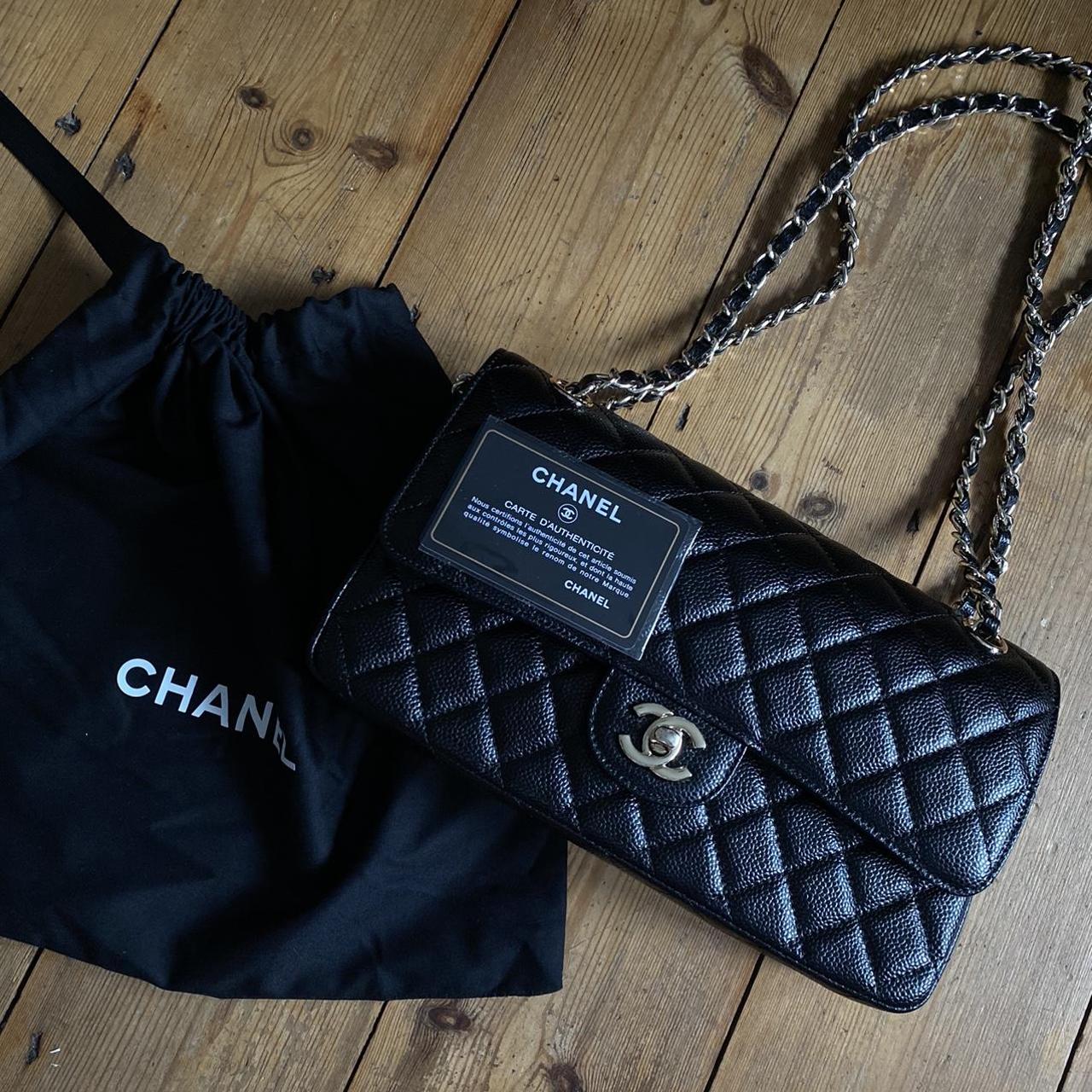 Brand new classic black caviar, double flap Chanel... - Depop