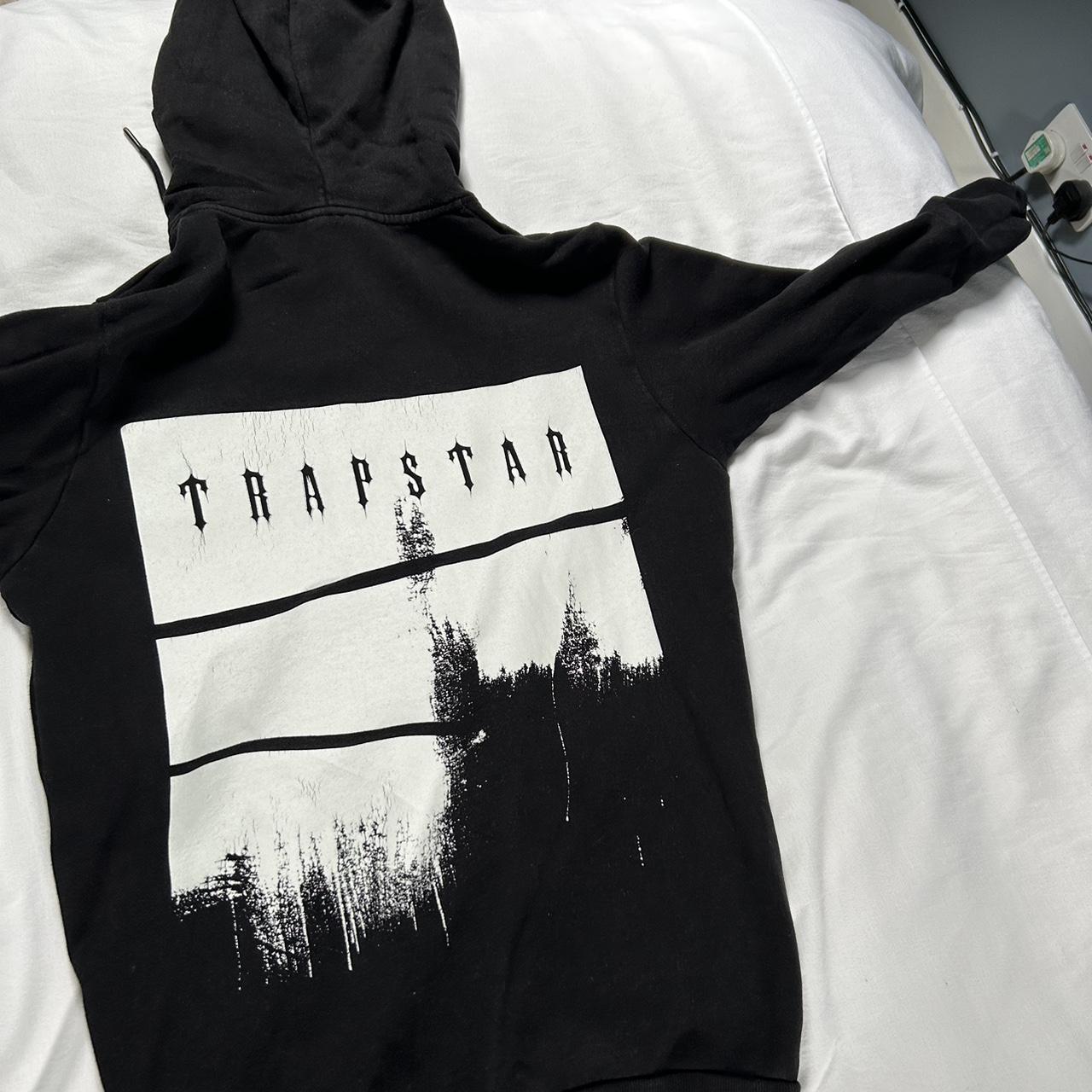 Black and discount white trapstar hoodie