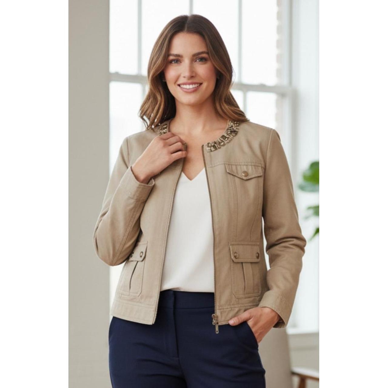 Ruby Rd. Women's Blazer Jacket - Tan – Ruby Rd Wo… - image 1