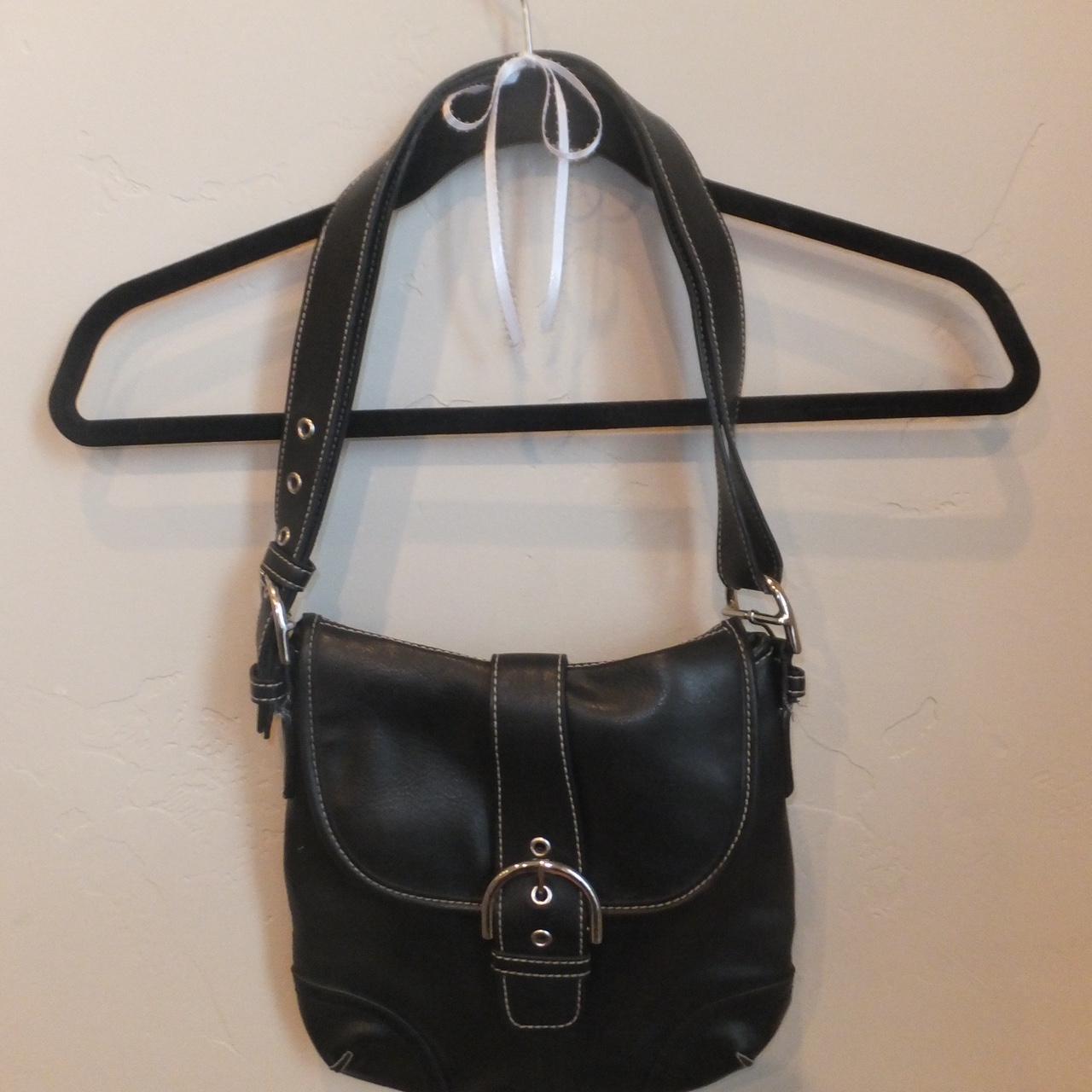 Vintage Black Leather Bellerose Purse With Depop