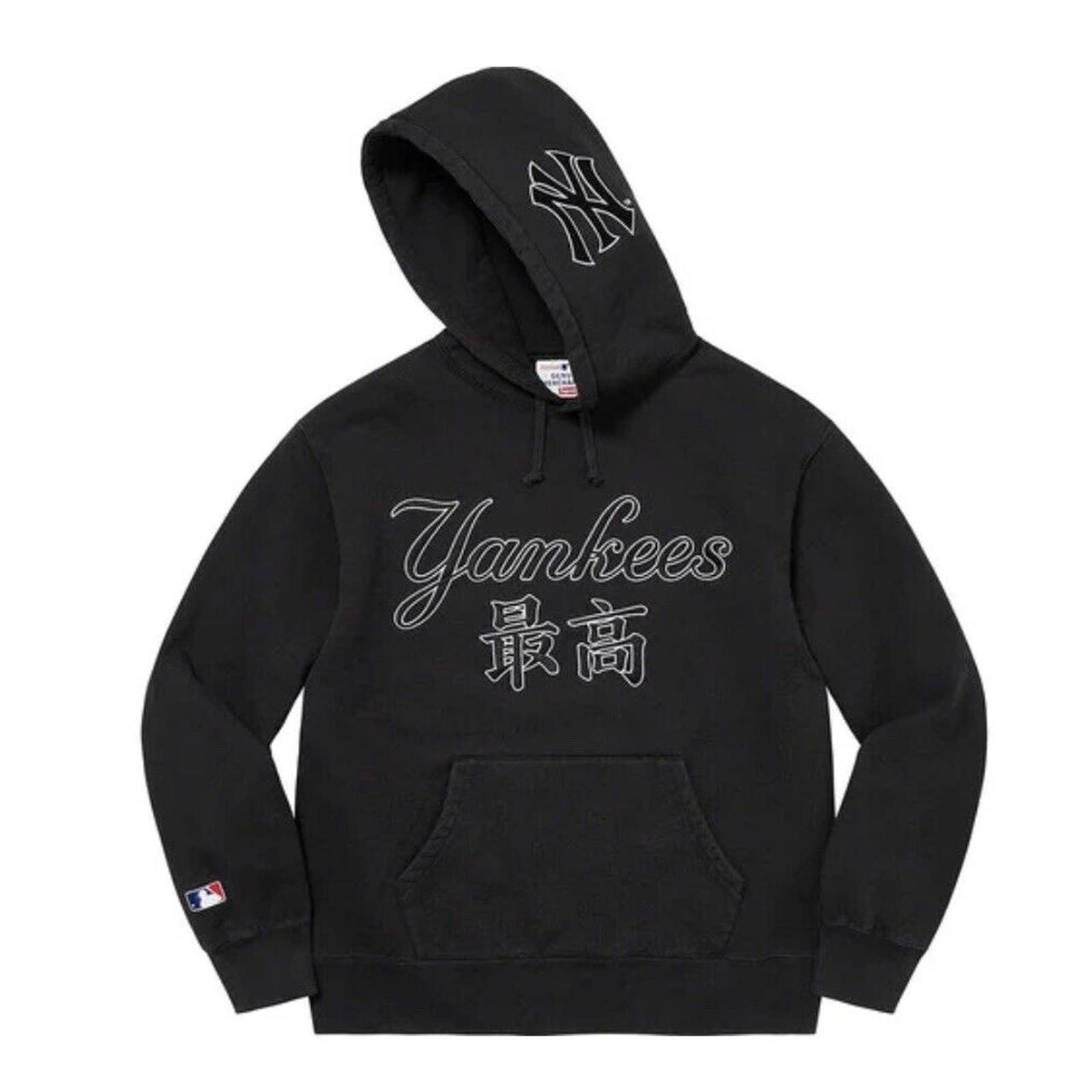 Supreme MLB New York Yankees Kanji Hooded Sweatshirt... - Depop