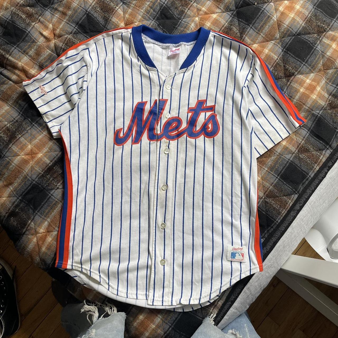 Vintage 80's New York Mets Rawlings MLB Pinstripe Sewn -  Denmark