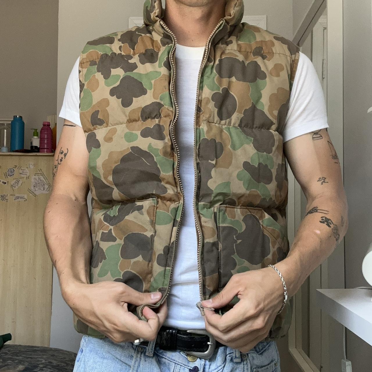 Rare Vintage 90s Browning Camo Puffer Down Tan... - Depop