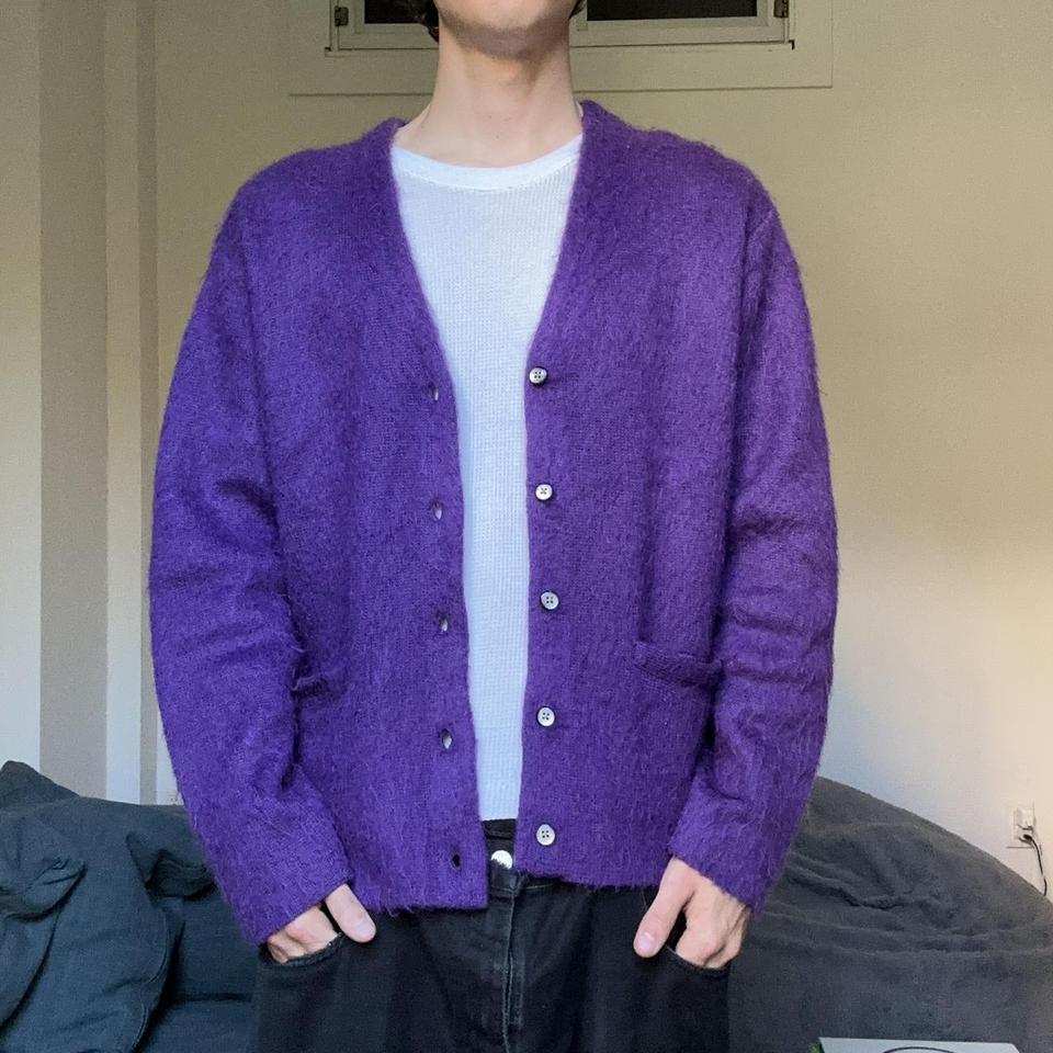 FW20 Purple Supreme Brushed Mohair Cardigan... - Depop