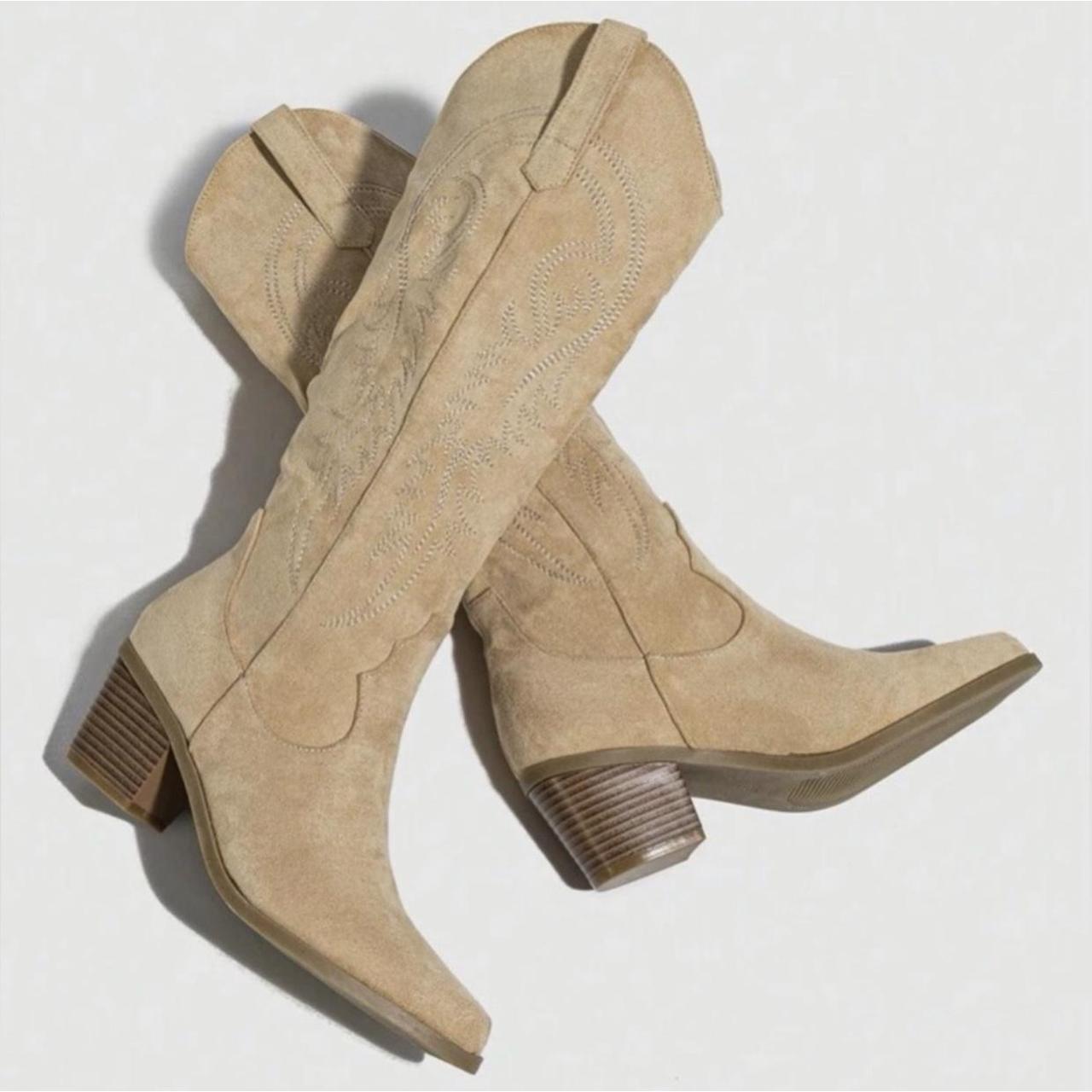 NEW limited Edition ZARA Leather Knee High Heeled... Depop