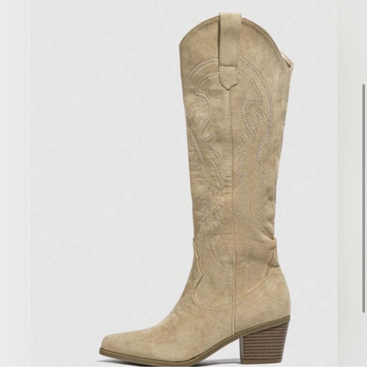 NEW limited Edition ZARA Leather Knee High Heeled... Depop