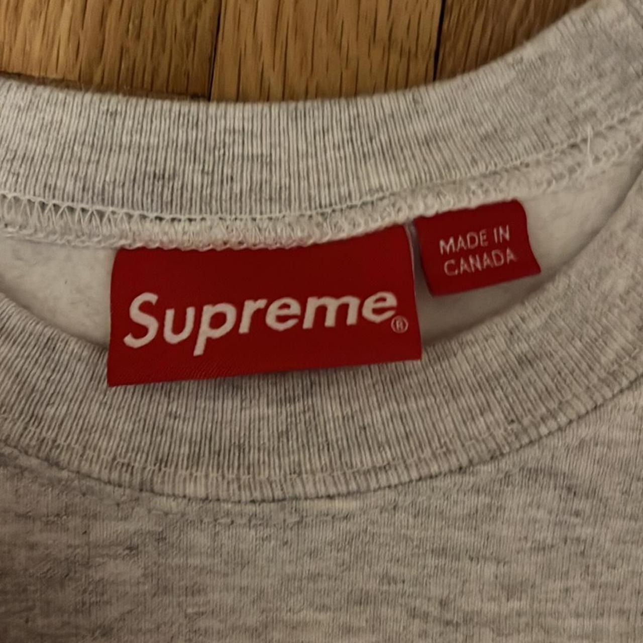 Supreme Kanjii Crewneck Grey XL very comfortable - Depop