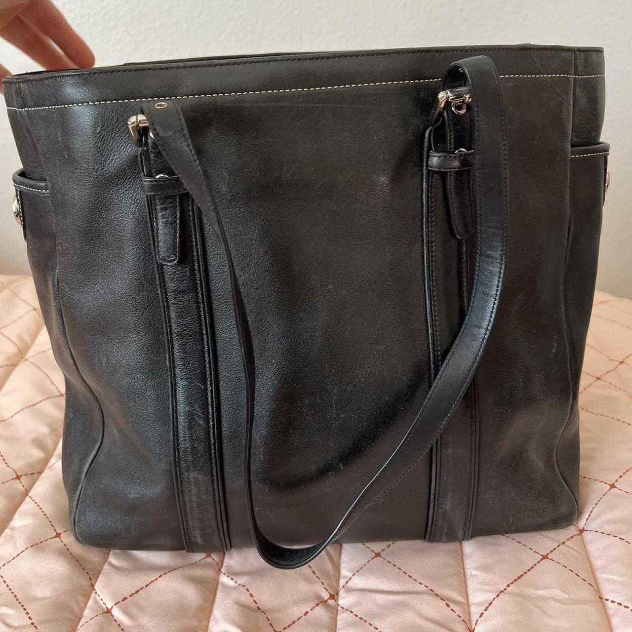 Coach 1941 Leather-ware Black Tote Top handle zipper | Depop