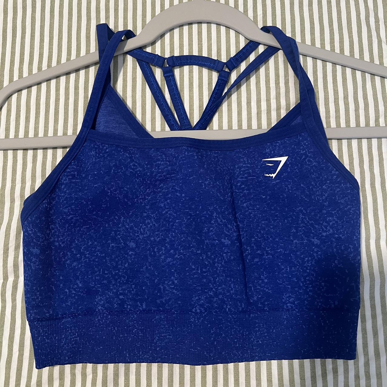 Gymshark Women's Crop top Blue M – Gymshark adapt fleck Sports
