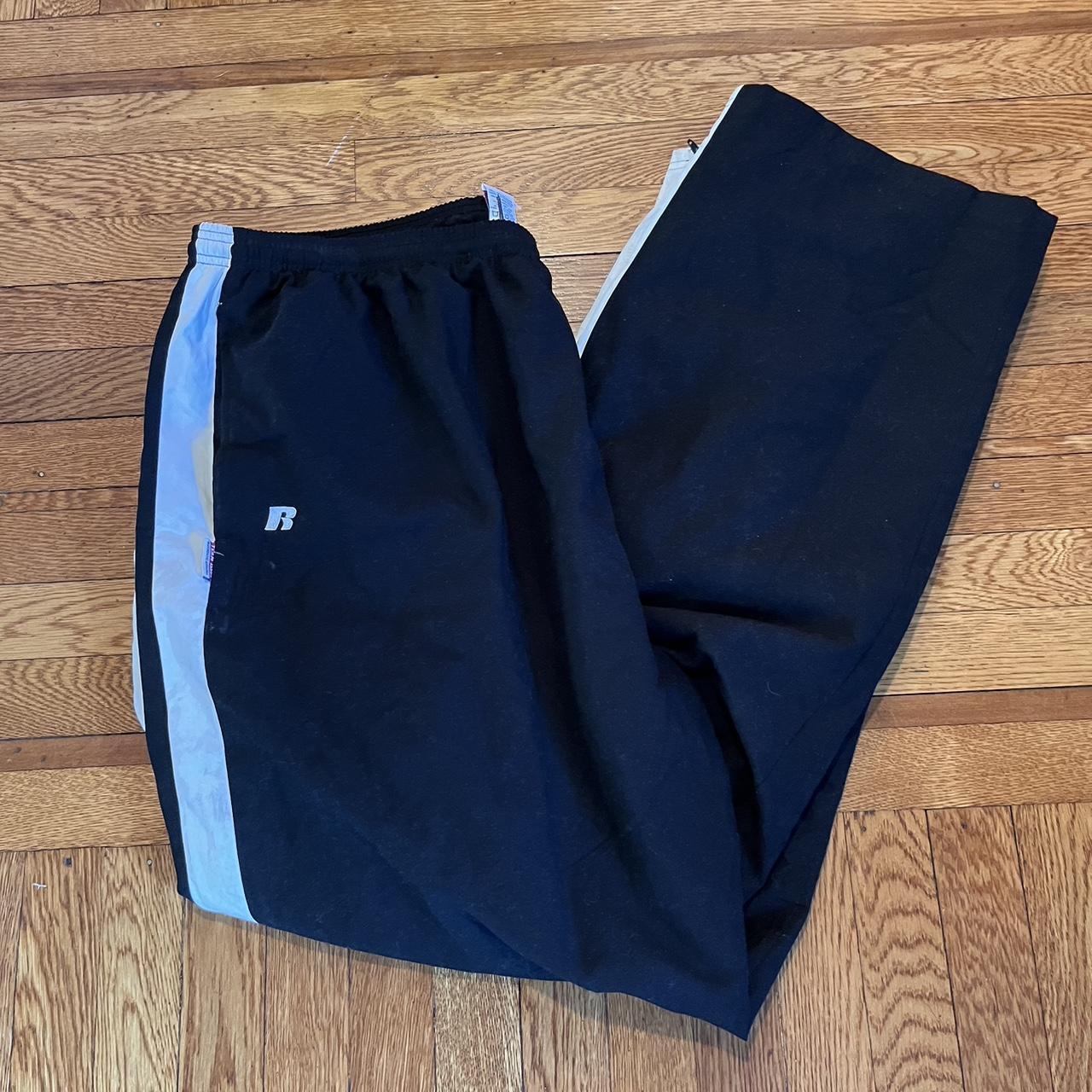 Russell Athletic cargo pants in black Adjustable - Depop