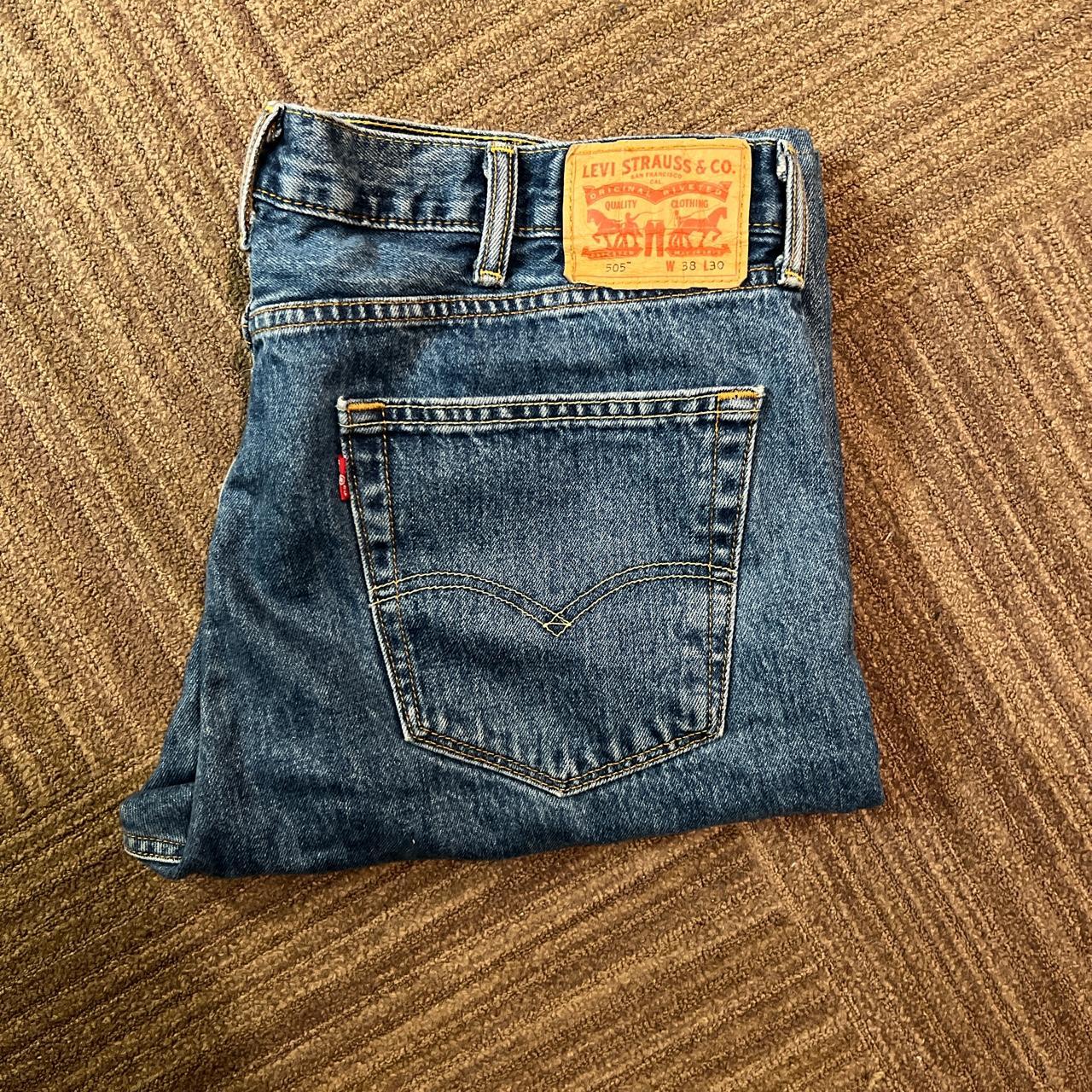 Levi 505s turned Jorts Blue jeans - Depop