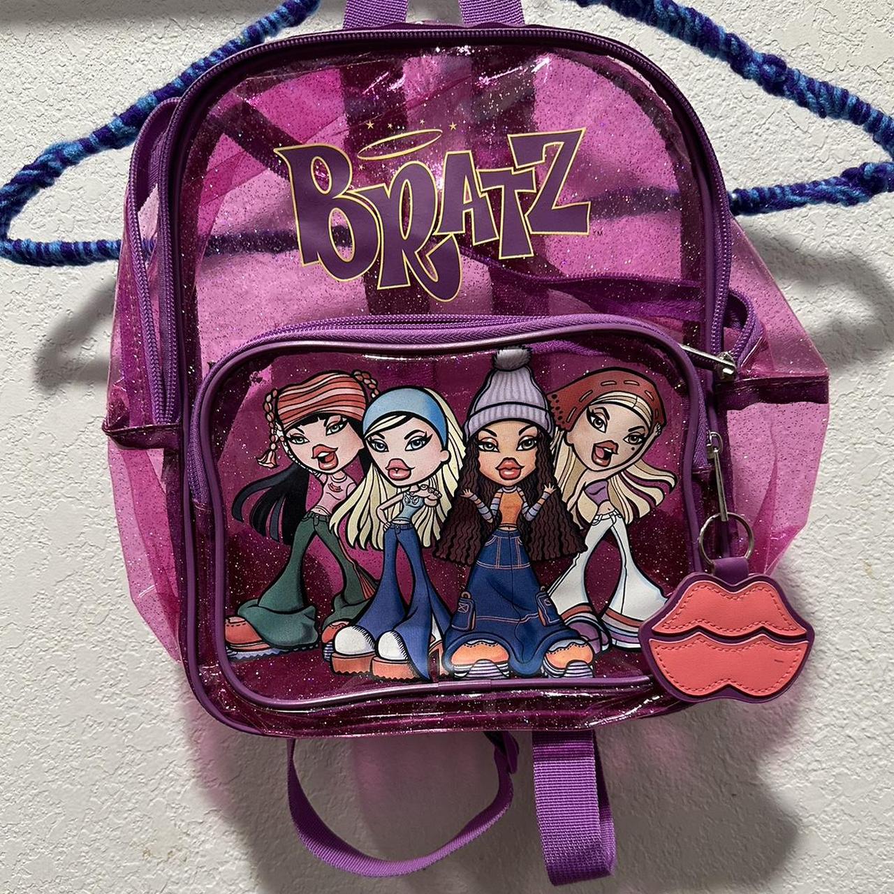 Bratz Characters Pink Glitter Clear Mini Backpack