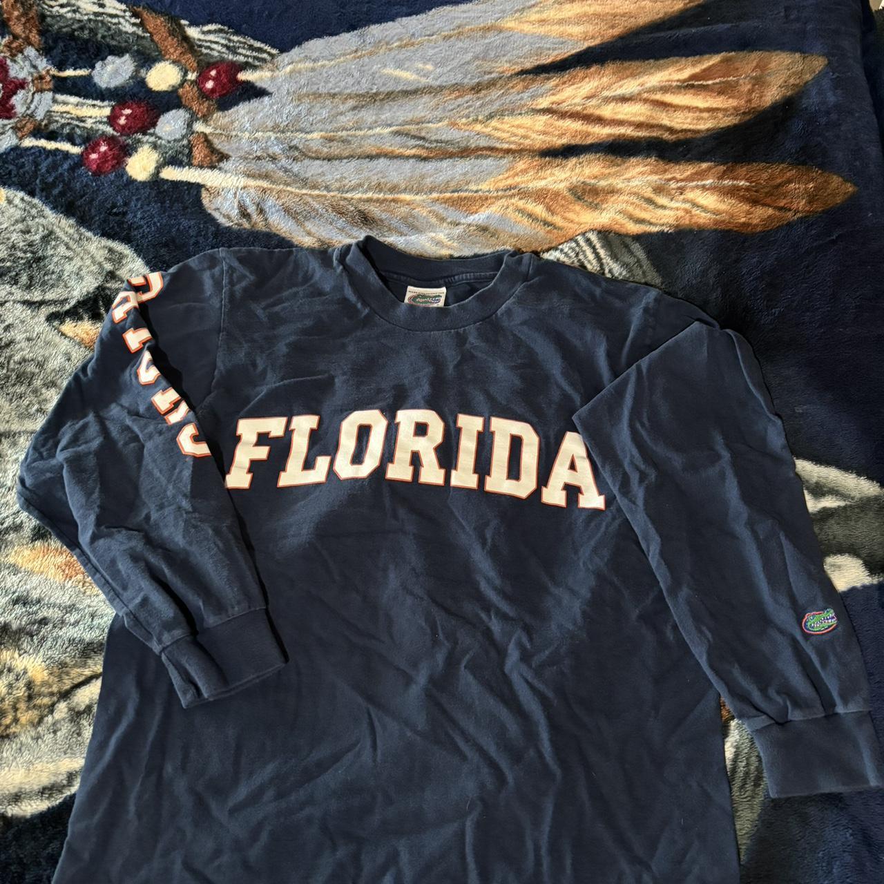 Florida Gators Bonehead Fishing Shirt Blue Brand: - Depop