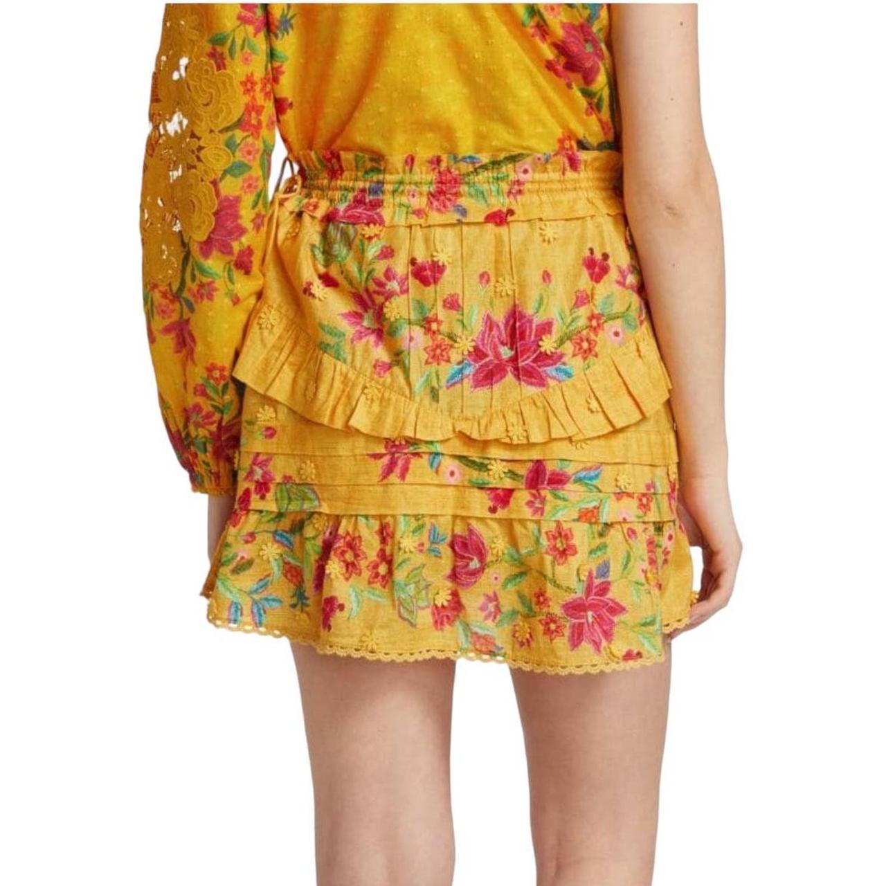 Farm Rio Women's Yellow Skirt (6)