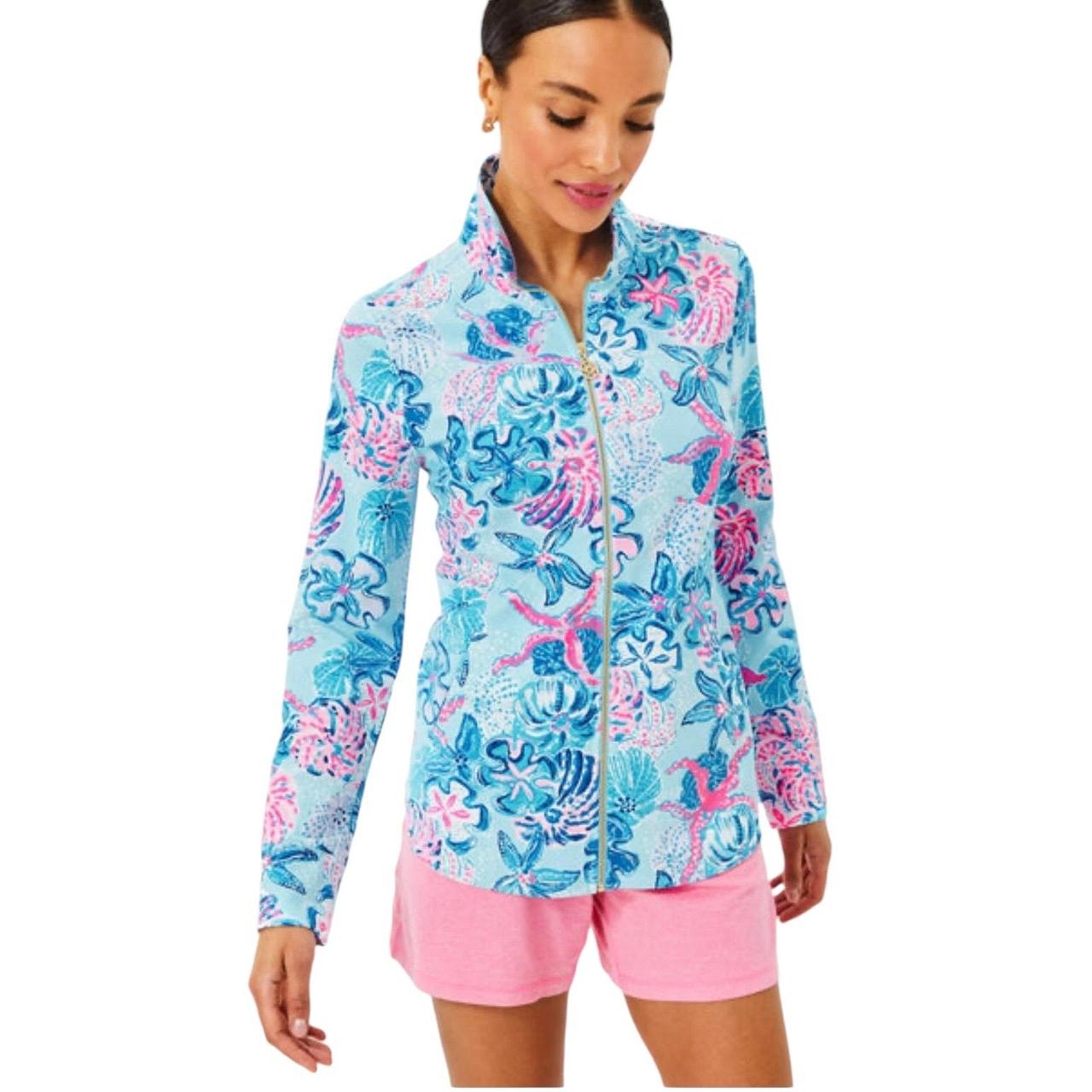 LILLY PULITZER LEONA UPF 50+ ZIP-UP /BLUE PERI purchases TAKIN IT EASY