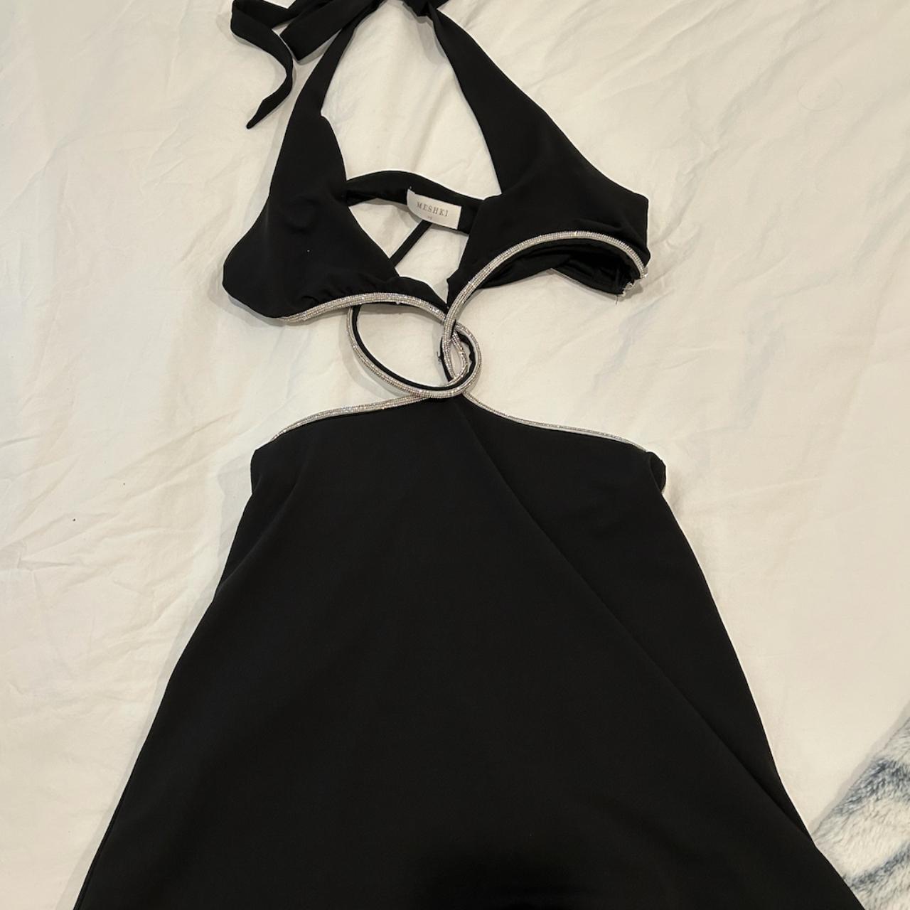 NICHA Halter Mini Dress With Cut Outs - Black worn once - Depop