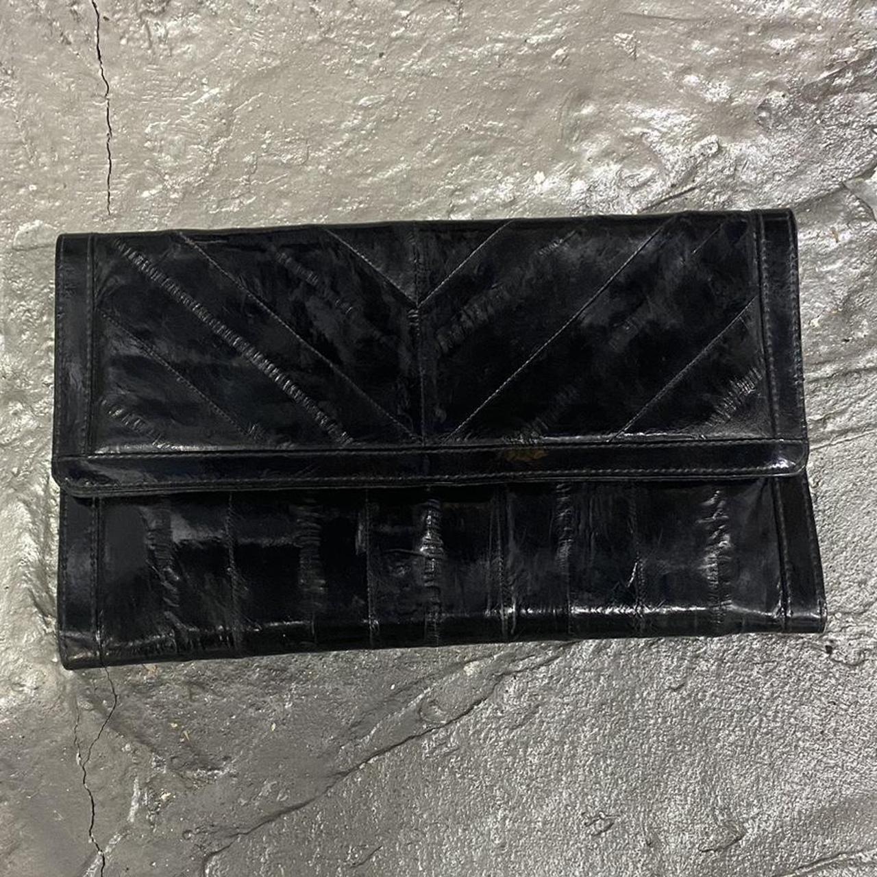 Rehab black eel skin clutch handbag great. Depop