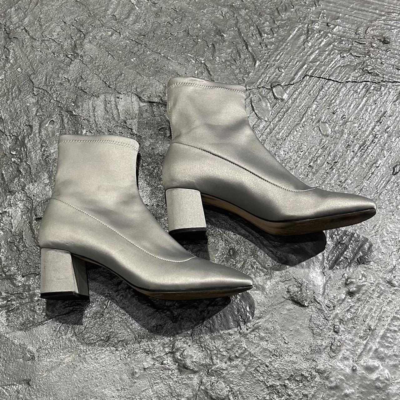 Silver best sale boots zara