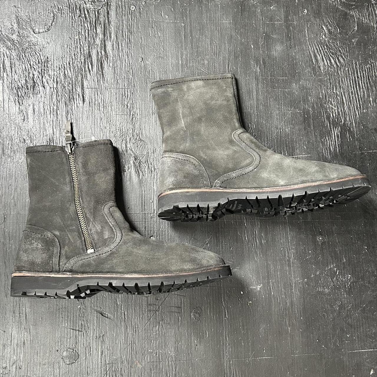 John varvatos grey suede boots hotsell