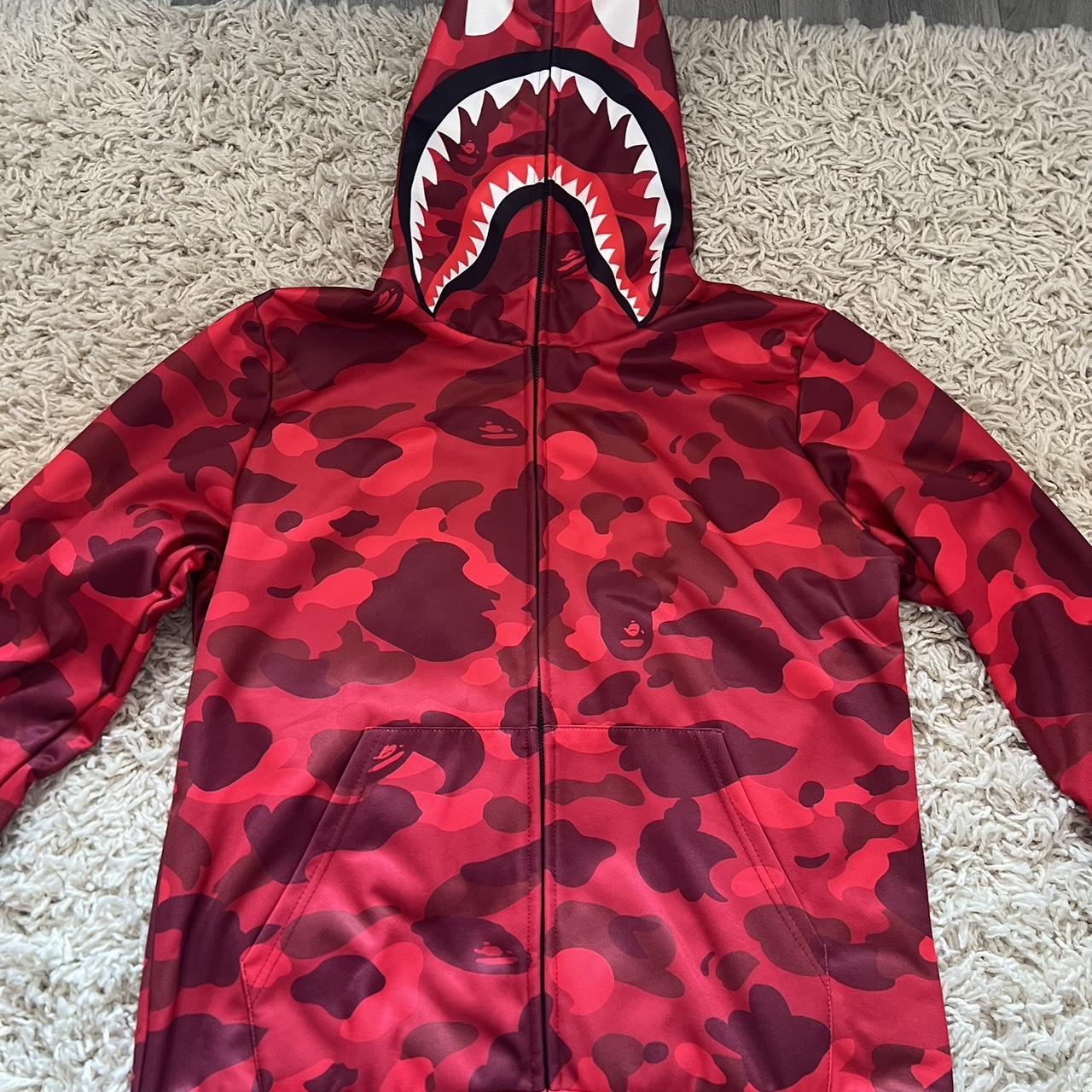 Black and gray double hooded Bape jacket $1,016 on