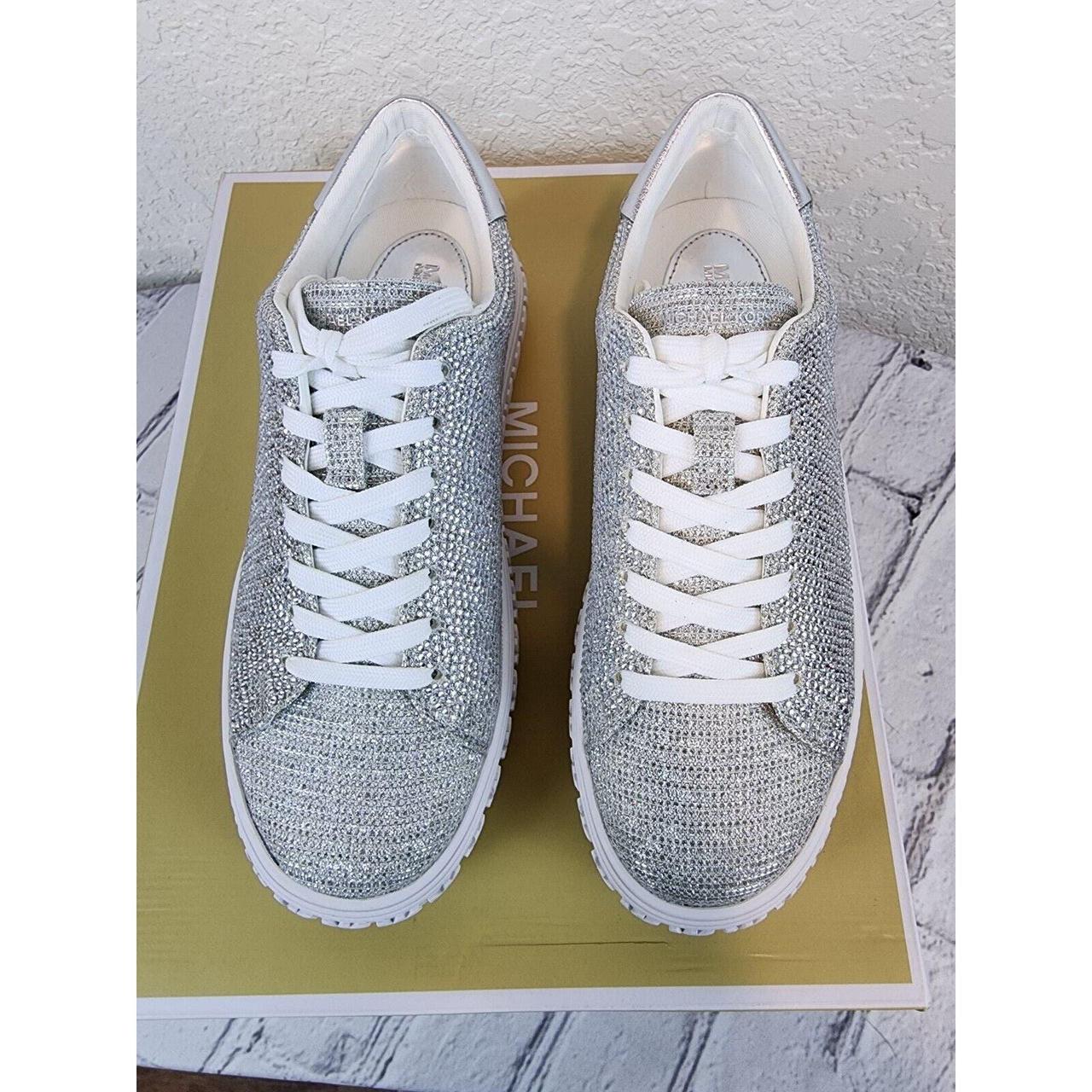 Michael kors deals sneakers womens silver