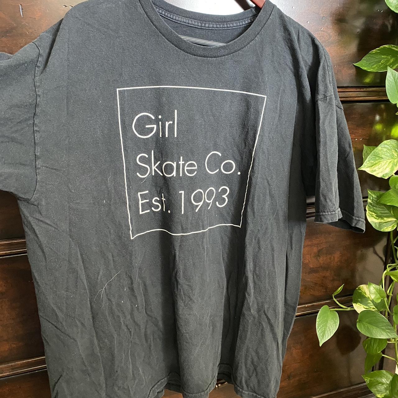 Girl Skate Co XL black cotton tee Depop
