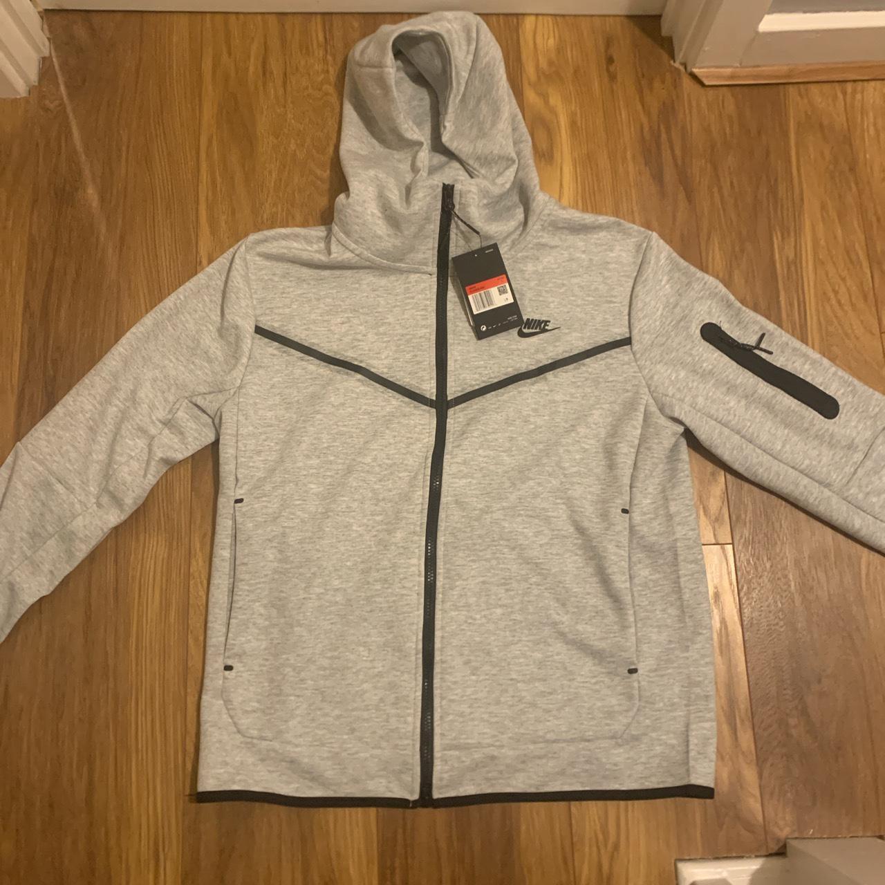 Grey Nike tech hoodie Size L men Brand new with tags - Depop