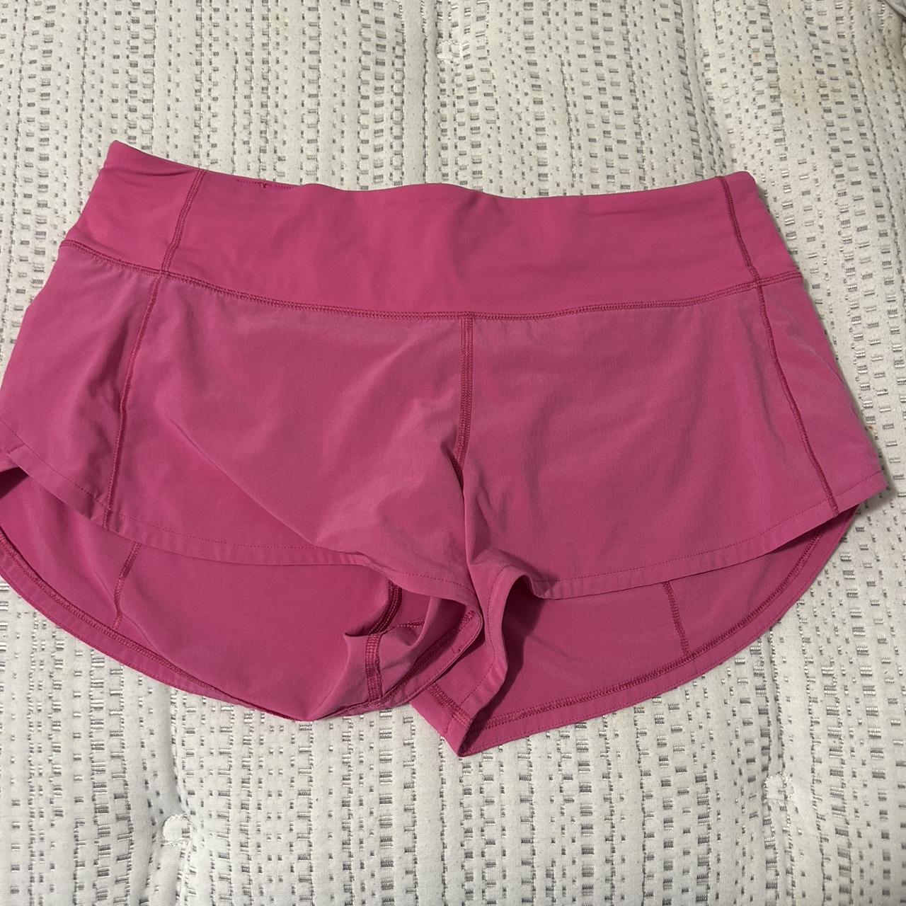 sonic pink lululemon shorts size 6 - Depop