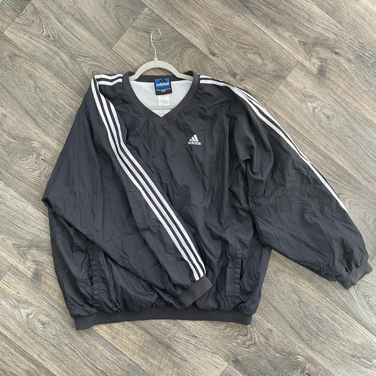 Vintage ADIDAS TEAM Windbreaker Jacket Size XL... - Depop