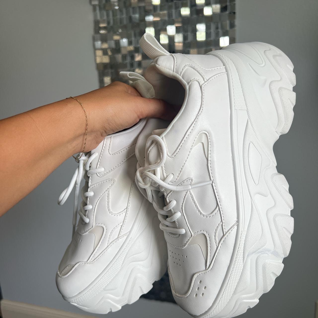 white platform sneakers walmart