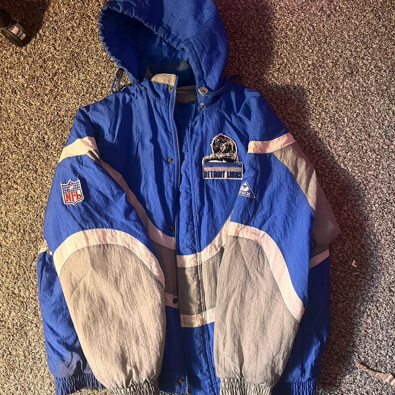 Vintage 90s Detroit Lions Jacket Mens XL Apex One NFL Football