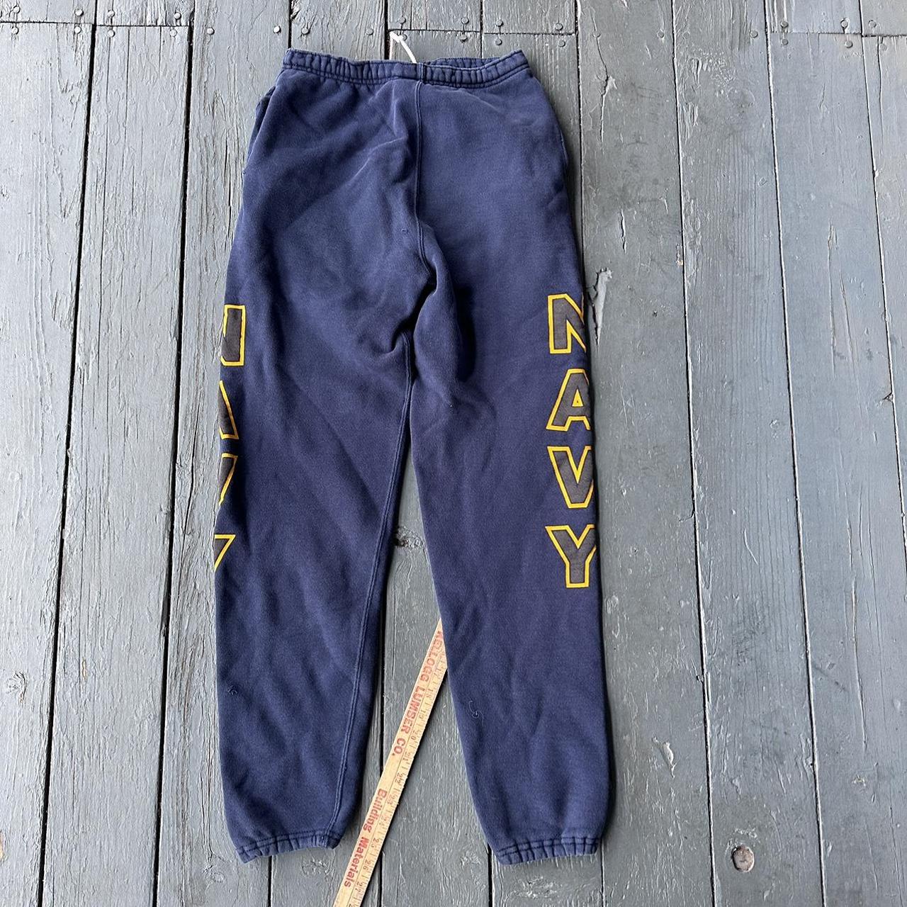 Vintage 80s navy sweatpants size small Nice cozy fit... - Depop