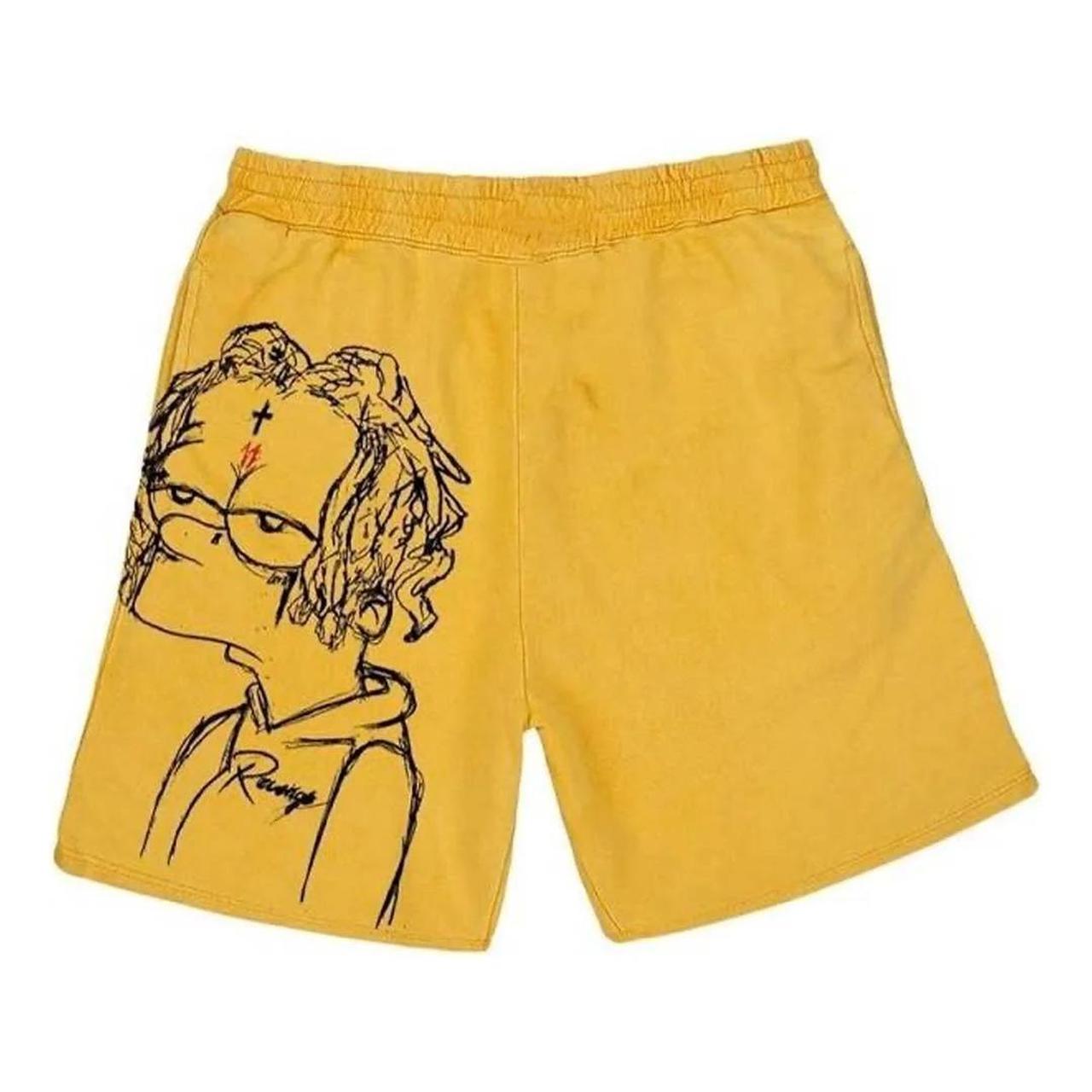 Revenge x Trippie Redd Bart high quality Shorts Yellow Size Large